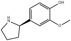 4-((2R)PYRROLIDIN-2-YL)-2-METHOXYPHENOL Struktur