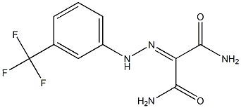 2-{[3-(TRIFLUOROMETHYL)PHENYL]HYDRAZONO}MALONAMIDE Struktur