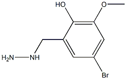 5-BROMO-2-HYDROXY-3-METHOXY-BENZYL-HYDRAZINE Struktur