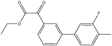 ETHYL 3-(3-FLUORO-4-METHYLPHENYL)BENZOYLFORMATE Struktur