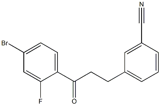 4'-BROMO-3-(3-CYANOPHENYL)-2'-FLUOROPROPIOPHENONE Struktur