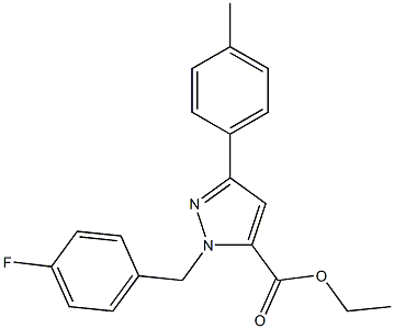 ETHYL 1-(4-FLUOROBENZYL)-3-P-TOLYL-1H-PYRAZOLE-5-CARBOXYLATE Struktur