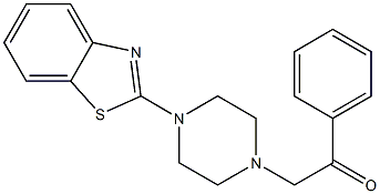 2-[4-(1,3-BENZOTHIAZOL-2-YL)PIPERAZIN-1-YL]-1-PHENYLETHANONE Struktur