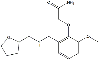 2-(2-METHOXY-6-(((TETRAHYDROFURAN-2-YLMETHYL)AMINO)METHYL)PHENOXY)ACETAMIDE Struktur