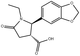 (2R,3R)-2-(1,3-BENZODIOXOL-5-YL)-1-ETHYL-5-OXOPYRROLIDINE-3-CARBOXYLIC ACID Struktur