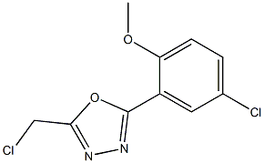 2-(5-CHLORO-2-METHOXYPHENYL)-5-(CHLOROMETHYL)-1,3,4-OXADIAZOLE Struktur