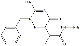 2-(3-AMINO-2-BENZYL-5-OXO-2,5-DIHYDRO-[1,2,4]TRIAZIN-6-YL)-PROPIONIC ACID HYDRAZIDE Struktur