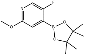 5-FLUORO-2-METHOXYPYRIDINE-4-BORONIC ACID PINACOL ESTER Struktur