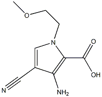 3-AMINO-4-CYANO-1-(2-METHOXYETHYL)-1H-PYRROLE-2-CARBOXYLIC ACID Struktur