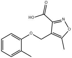 5-METHYL-4-[(2-METHYLPHENOXY)METHYL]ISOXAZOLE-3-CARBOXYLIC ACID Struktur