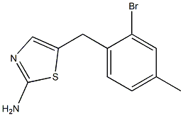 5-(2-BROMO-4-METHYLBENZYL)-1,3-THIAZOL-2-AMINE Struktur