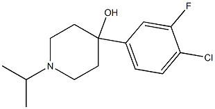 4-(4-CHLORO-3-FLUOROPHENYL)-4-HYDROXY-1-ISOPROPYLPIPERIDINE Struktur