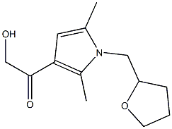 1-[2,5-DIMETHYL-1-(TETRAHYDROFURAN-2-YLMETHYL)-1H-PYRROL-3-YL]-2-HYDROXYETHANONE Struktur