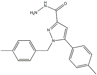 1-(4-METHYLBENZYL)-5-P-TOLYL-1H-PYRAZOLE-3-CARBOHYDRAZIDE Struktur