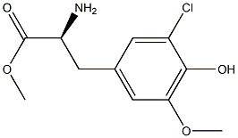 METHYL (2S)-2-AMINO-3-(3-CHLORO-4-HYDROXY-5-METHOXYPHENYL)PROPANOATE Struktur