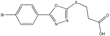 3-([5-(4-BROMOPHENYL)-1,3,4-OXADIAZOL-2-YL]THIO)PROPANOIC ACID Struktur