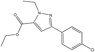 ETHYL 3-(4-CHLOROPHENYL)-1-ETHYL-1H-PYRAZOLE-5-CARBOXYLATE Struktur