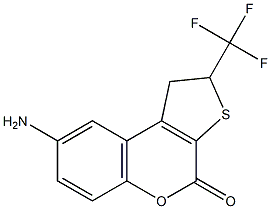 8-AMINO-1,2-DIHYDRO-2-TRIFLUOROMETHYL-4H-THIENO-[2,3-C]-CHROMENE-4-ONE Struktur