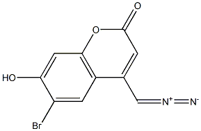 6-BROMO-4-DIAZOMETHYL-7-HYDROXYCOUMARIN Struktur