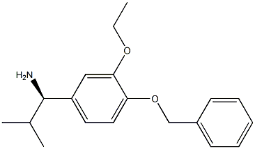 (1R)-1-[3-ETHOXY-4-(PHENYLMETHOXY)PHENYL]-2-METHYLPROPYLAMINE Struktur