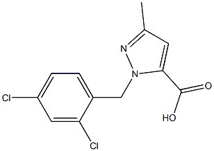 1-(2,4-DICHLOROBENZYL)-3-METHYL-1H-PYRAZOLE-5-CARBOXYLIC ACID Struktur