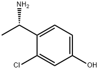 4-((1S)-1-AMINOETHYL)-3-CHLOROPHENOL Struktur