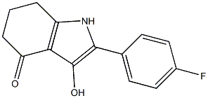 2-(4-FLUOROPHENYL)-3-HYDROXY-1,5,6,7-TETRAHYDRO-4H-INDOL-4-ONE Struktur