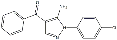 (5-AMINO-1-(4-CHLOROPHENYL)-1H-PYRAZOL-4-YL)(PHENYL)METHANONE Struktur