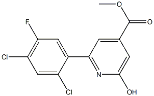 METHYL 2-(2,4-DICHLORO-5-FLUOROPHENYL)-6-HYDROXYPYRIDINE-4-CARBOXYLATE Struktur