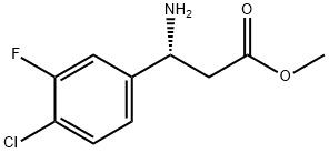 METHYL (3R)-3-AMINO-3-(4-CHLORO-3-FLUOROPHENYL)PROPANOATE Struktur