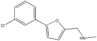 1-(5-(3-CHLOROPHENYL)-2-FURYL)-N-METHYLMETHANAMINE Struktur