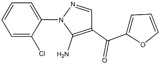 (5-AMINO-1-(2-CHLOROPHENYL)-1H-PYRAZOL-4-YL)(FURAN-2-YL)METHANONE Struktur