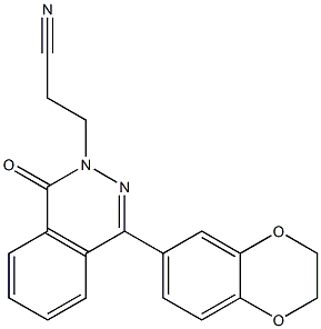 3-(4-(2,3-DIHYDROBENZO[B][1,4]DIOXIN-7-YL)-1-OXOPHTHALAZIN-2(1H)-YL)PROPANENITRILE Struktur