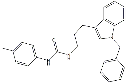 N-[3-(1-BENZYL-1H-INDOL-3-YL)PROPYL]-N'-(4-METHYLPHENYL)UREA Struktur