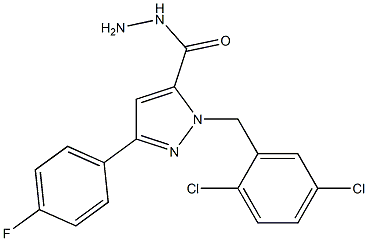 1-(2,5-DICHLOROBENZYL)-3-(4-FLUOROPHENYL)-1H-PYRAZOLE-5-CARBOHYDRAZIDE Struktur