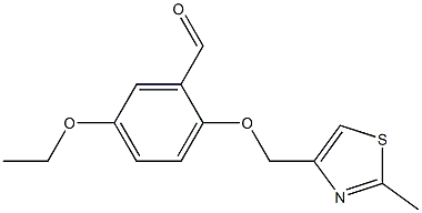 5-ETHOXY-2-[(2-METHYL-1,3-THIAZOL-4-YL)METHOXY]BENZALDEHYDE Struktur