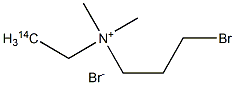 (2-BROMOETHYL)TRIMETHYLAMMONIUM BROMIDE, [ETHYL-1,2-14C]- Struktur