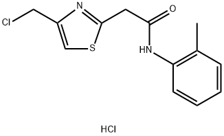 2-[4-(CHLOROMETHYL)-1,3-THIAZOL-2-YL]-N-(2-METHYLPHENYL)ACETAMIDE HYDROCHLORIDE Struktur