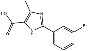 2-(3-BROMOPHENYL)-5-METHYL-3H-IMIDAZOLE-4-CARBOXYLIC ACID Struktur