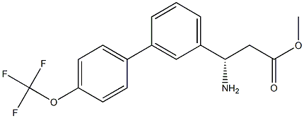 METHYL (3S)-3-AMINO-3-(3-[4-(TRIFLUOROMETHOXY)PHENYL]PHENYL)PROPANOATE Struktur