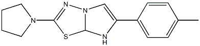 6-(4-METHYLPHENYL)-2-PYRROLIDIN-1-YL-7,7A-DIHYDROIMIDAZO[2,1-B][1,3,4]THIADIAZOLE Struktur