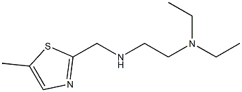 N,N-DIETHYL-N'-(5-METHYL-THIAZOL-2-YLMETHYL)-ETHANE-1,2-DIAMINE Struktur