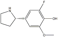 4-((2S)PYRROLIDIN-2-YL)-6-FLUORO-2-METHOXYPHENOL Struktur