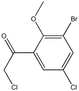 1-(3-BROMO-5-CHLORO-2-METHOXYPHENYL)-2-CHLOROETHANONE Struktur