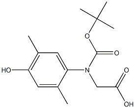 (S)-(BOC)-2,5-DIMETHYL-4-HYDROXYPHENYLGLYCINE Struktur