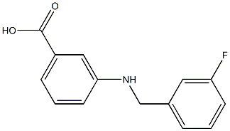 3-[(3-FLUOROBENZYL)AMINO]BENZOIC ACID Struktur