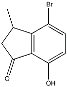 4-BROMO-7-HYDROXY-3-METHYLINDAN-1-ONE Struktur