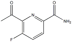 6-ACETYL-5-FLUOROPYRIDINE-2-CARBOXAMIDE Struktur