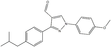 3-(4-ISOBUTYLPHENYL)-1-(4-METHOXYPHENYL)-1H-PYRAZOLE-4-CARBALDEHYDE Struktur