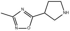 3-METHYL-5-PYRROLIDIN-3-YL-1,2,4-OXADIAZOLE Struktur